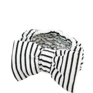 VINTAGE Cosmetics Ava Make-up Facial Spa Headband black&white stripes NWT